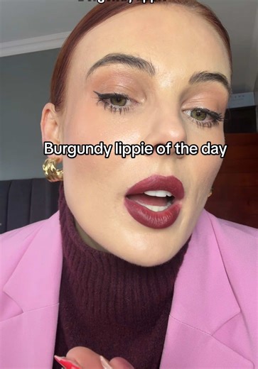 Burgundy Lip Combo of the Day for a Stunning Look