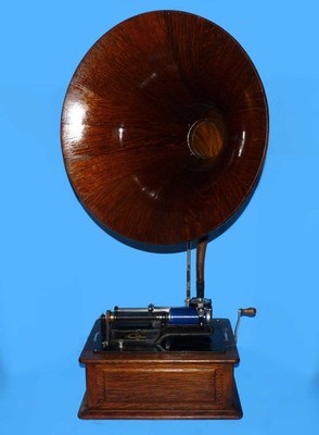 Edison Triumph Model D2 Phonograph w Oak Cygnet Horn c 1908 | eBay