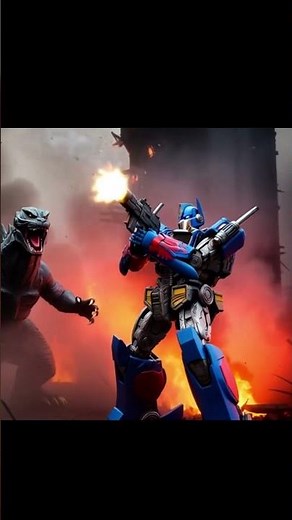 Godzilla vs Optimus Prime: The Ultimate Clash of Monster and Machine Titan Showdown