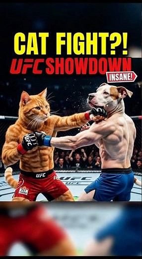 UFC Cats Fight in Octagon! 🐱🥊 Unreal MMA Battle (4K) #animalcomedy #funny #funnyanimal #funnyanimals