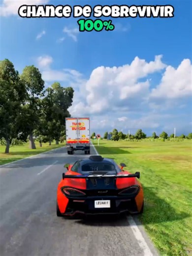 ¿Cuál carro adelanta al camión y sobrevive #beamng #beamngdrive #game #juego #carros #carcrash