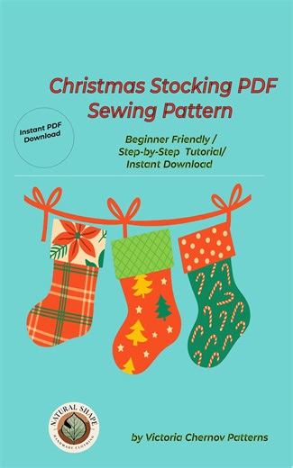 Christmas Stocking Sewing Pattern – Easy Patchwork Designs (PDF File) - Etsy