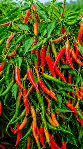 Double the Chili Pepper Yield with This Simple Farming Method 🌶️🔥 #ChiliPepper #PepperPlant