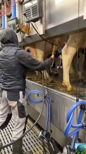 From Teat Prep to Milking: Step-by-Step Dairy Farm Process #agritech #farming #viral