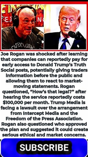 Joe Rogan EXPOSES Trump’s Controversial $100K Truth Social Access