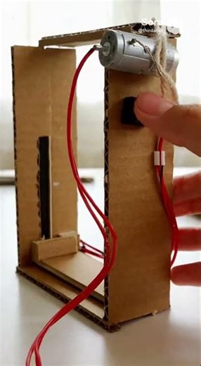 Cardboard Lift Machine 😲 | DIY Motor Project #Shorts #automatedsolutions#automobile#viralshorts