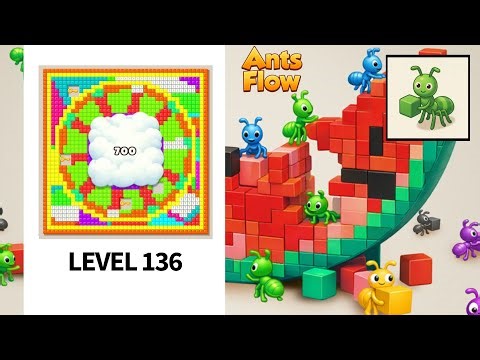 Level 136 Ant Flow Gameplay Walkthrough