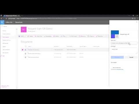 Request Sign-off in SharePoint online