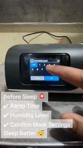 Before sleeping with your CPAP machine, check these 3 settings#CPAP #SleepApnea#CPAPTips#BetterSleep
