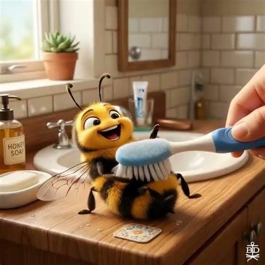 Hummel im Badezimmer #funny #animation #animals #hummel #badezimmer #lustig #comedy