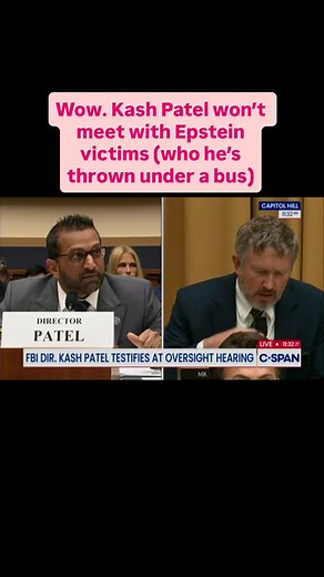 15K views · 24K reactions | Kash Patel won’t meet with Epstein’s victims — he talked a big game on his podcast, but now that he’s got the power to do something he’s throwing them under the bus. Pathetic. | Jess Craven 101 | Facebook