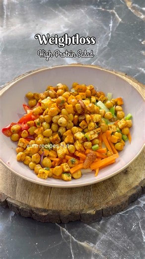 High Protein Chickpeas Salad #shorts #youtubeshorts #viral #trending #weightloss #healthy #food