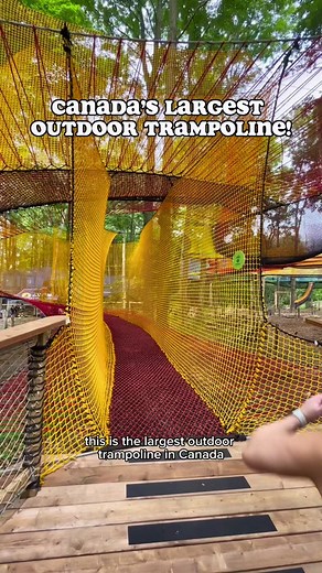 Largest outdoor trampoline in Canada 😱🤯 uplå is opening just outside of Toronto! #trampoline #obstaclecourse #americanninjawarrior #treetop #gymnastics #thingstodointoronto #torontoactivities #ontariocanada #torontotiktok @jaclynforbes