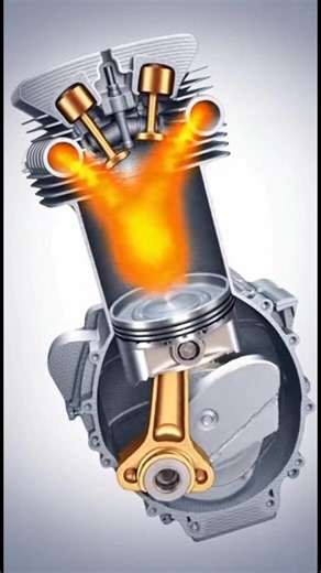 Motorcycle Engine Working 🔥 4 Stroke Engine Explained | Fastik Shorts #Shorts