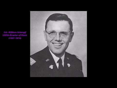 Philip Egner's "Official West Point March" USMA Band live outdoor concert 1971