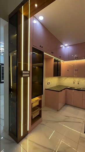 This Pink Laminate Kitchen Looks So Cute & Stylish 💗✨
