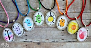Fingerprint Art DIY Pendants for Necklaces Jewelry-Making Tutorial
