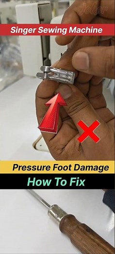singer sewing machine pressure foot damage how to fix #singer swing machine foot program