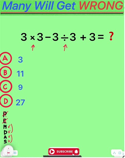 MANY WILL GET WRONG ANSWER #math #education #for #fun #tiktok