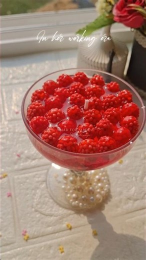 Red cherry candle ✨️🍒 || Mad For Made || #diy #shorts