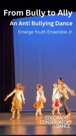 From Bully to Ally 💛 Emerge Youth Ensemble Jr. using dance to explore bullying, empathy, and the power of choice. This is youth artistry with purpose. #FromBullyToAlly #AntiBullyingThroughDance #YouthInDance #DanceWithPurpose #CommunityEducation #BetterLivesThroughDance #EmergeYouthEnsemble #ArtsEducation | Colorado Conservatory of Dance