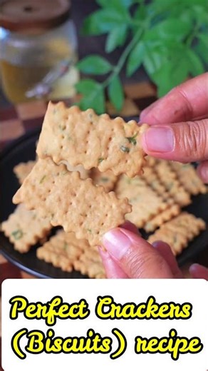 Perfect Crackers (Biscuits) recipe #shorts #crackers #biscuits #recipe #cooking #snacks #babyfood