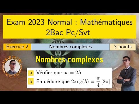 Nombres complexes — Exam 2023 Normale — 2 Bac Pc/Svt