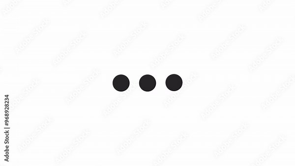 Falling down dots loading animation black and white. Dropping down small circles animated element monochrome abstract 4K video motion graphic isolated. Software upgrading loader download upload