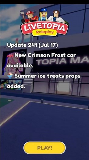 NEW LIVETOPIA UPDATE //UPDATE 241//Livetopia Roleplay (Roblox)