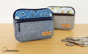 Double Zip Mini Wallet Sewing Tutorial