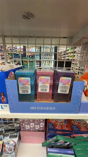 These mini storage boxes @Dollar Tree are too cute! 3 for $1.50! What a deal! YES PLEASE! #dollartree #newdollartreefinds #dollartreecommunity #dollartreefinds #storage