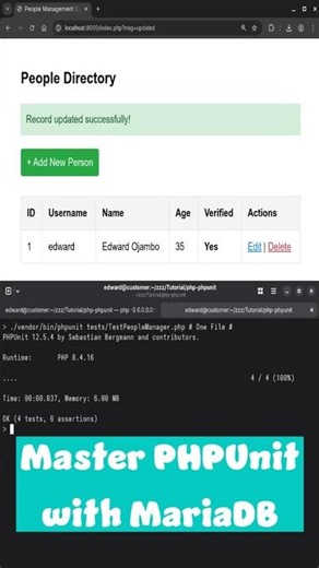 Mastering PHPUnit Testing with MariaDB Integration