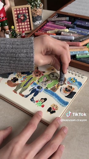 クレヨンで『ズートピア』のイラストを描こう！