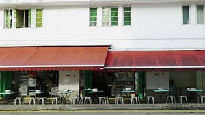 South East Asian coffee shop, restaurant, Singapore.