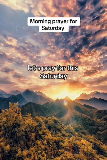 Morning Prayer for a Blessed Saturday