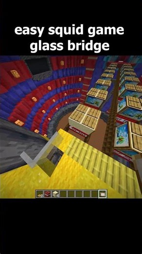 Minecraft Squid Game Glass Bridge Moment