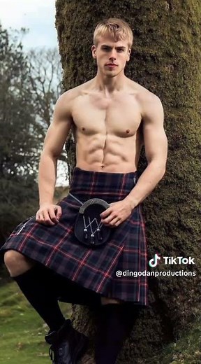 Kilted Men: "Men in Kilts - Heartthrobs Forever"❤️‍🔥🔥Slide Show Pt 1 - Shirtless, Muscled, Tattooed