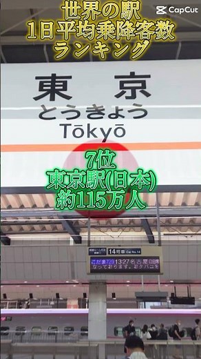 世界の駅の1日平均乗降客数ランキング！日本の駅の数が異次元です！#ランキング #比較 #short#shorts #鉄道#テンプレート