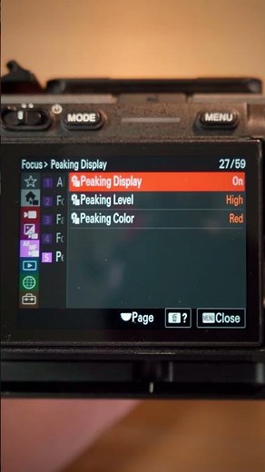 Peaking Displays Setting For Sony FX30 FX3 Never Miss Focus