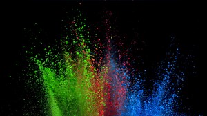 Super slow motion Explosion of color powder on black background. Filmed on a high-speed camera at 1000 fps. High quality FullHD footage