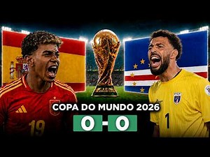 VOZINHA FECHA O GOL E CABO VERDE CALA A ESPANHA! 0 A 0 HISTÓRICO NA ESTREIA DA COPA DO MUNDO!