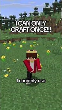 Minecraft But Every Recipe Can Only Be Used Once | #shorts
