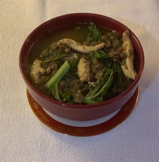 Dan’s chicken lentil and kale soup#soup#kale#chicken#lentils#foryoupage