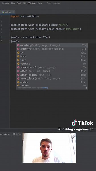 🔒 Nesse vídeo, te ensino como criar uma tela de login simples e bonita com Python em menos de 1 minuto e 30 segundos! #python #hashtagprogramacao