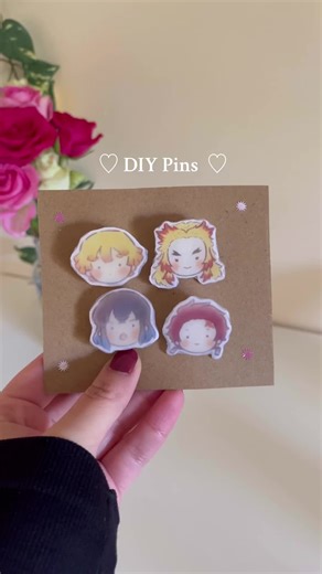 DIY Demon Slayer Pins Craft Ideas