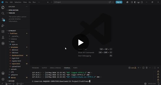 #cybersecurity #digitalforensics #flask #python #infosec #truthtrace #webdevelopment #womenintech #forensicanalysis #universityproject | Rimsha Bashir