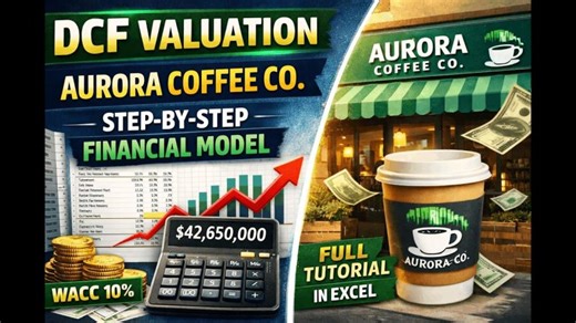 How to Build a DCF Model in Excel | Aurora Coffee Co. Financial Modeling Tutorial | Rishi Luthra