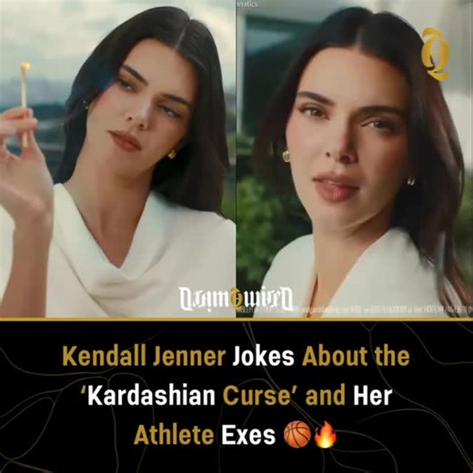 Dramawired⚡ on Instagram: "Kendall Jenner is having some fun with the fan theory that dating a Kardashian can curse an athlete’s performance 💫 In a new Fanatics ad, she jokes, “The internet says I’m cursed. Any basketball player who dates me kind of hits a rough patch,” while dramatically lighting a basket of jerseys on fire 🔥 Though she didn’t name names, fans instantly thought of her NBA-linked exes like Jordan Clarkson, Blake Griffin, Ben Simmons, and Devin Booker 🏀 Kendall even quipped th