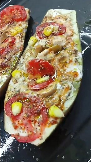 Super Healthy Eggplant Pizza #food #pizza Baingan Recipe