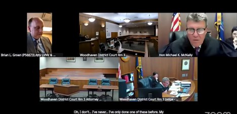 Judge grills woman who logs into Zoom court from car